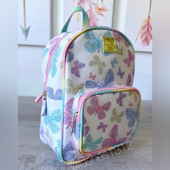 BETSEY JOHNSON Bag Wendy Butterfly Backpack - White Rainbow LBWENDY - Picture 2 of 7
